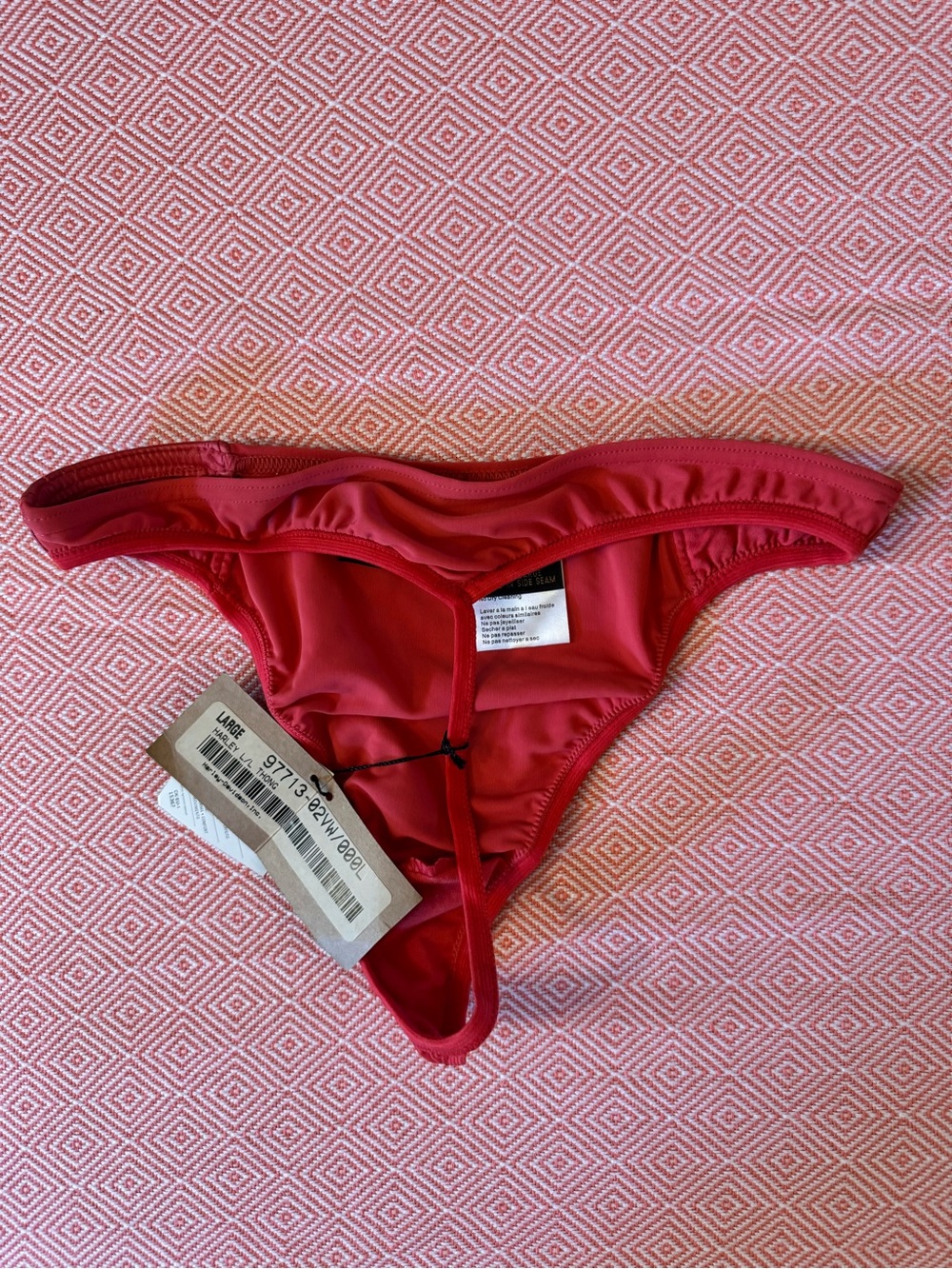 Large women’s Harley Davidson leather, Lycra Red/ orange Women's thong/panty. - Picture 2 of 4
